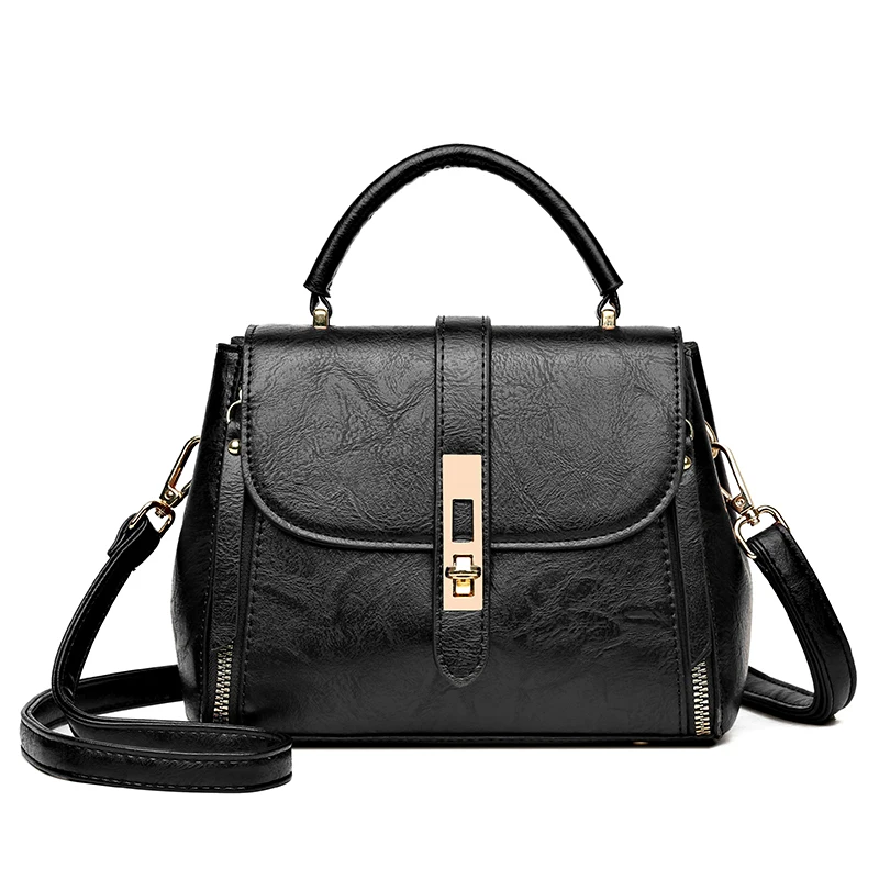 Sac bandoulière cuir noir